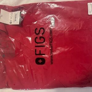 FIGS BRAND NEW WITH TAGS Red Scrub Jacket size L